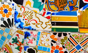 Park Guell mosaic tiles