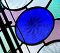 Stainglass detail of Casa Batllo interior window